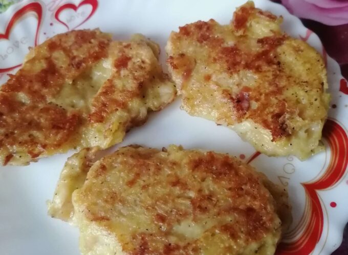 Картофельные драники с ветчиной и сыром картинка